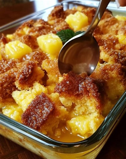 28K views · 48 reactions | Pineapple Bread Pudding – Warm, Sweet &...
