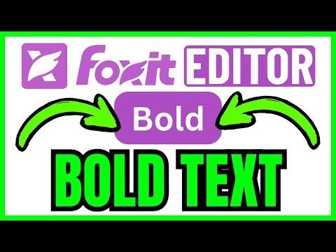 How To BOLD TEXT In Foxit PDF Editor (QUICK & EASY) 2026