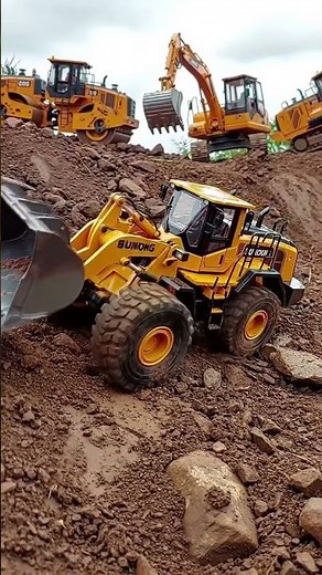 RC Wheel Loader's Power Play: Hauling Through the Mud! 🚜💨 (Miniature Construction)