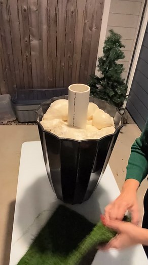 My client wanted two planter pots… and of course I had to take it up a notch 😏🎄 I grabbed two 4ft trees, foamed the planter pots, and let the magic begin! Part 2 is coming🤩 Wait until you see how these turned out! #Christmas #chritmastree #christmasdecorating | The Trendy Wreath House