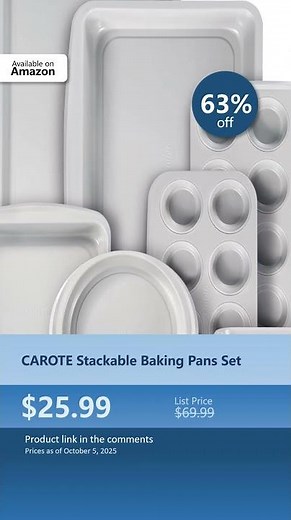 CAROTE Stackable Baking Pans Set
