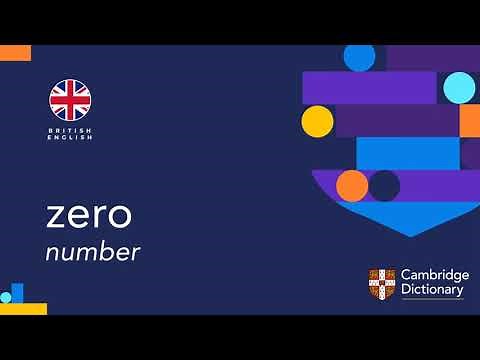 How to pronounce zero (number) | British English and American English pronunciation