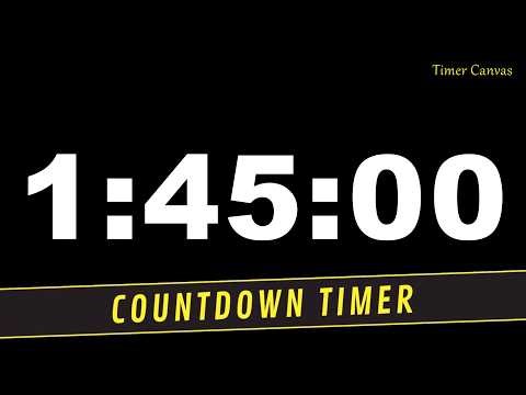 ⏲️ 1 Hour 45 Minute Silent Countdown Timer | Cuckoo Alarm & Black Screen