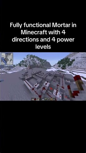 Fully functional Mortar in Minecraft with 4 directions and 4 power levels