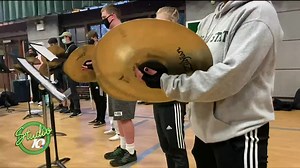 The MSU Marching Band bands together for halftime show and benefit concert