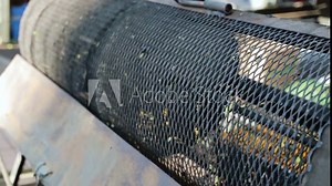 Roasting fresh chili peppers at the local Farmer's Market