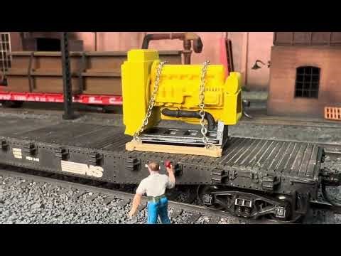 HO Scale Generator Flat Car Load – Realistic Industrial Car Load