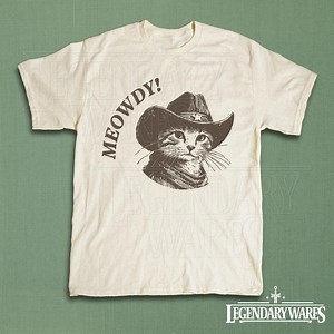 Meowdy Cowboy Cat Shirt, Vintage Cowboy Cat T-shirt, Retro 90s Cat Tee, Funny Western Cat Shirt, Cute Kitten Country Western Vintage T-shirt - Etsy