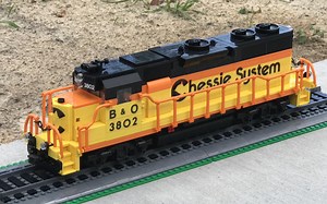 精美MOC 美国Chessie System GM EMD GP38 内燃机车