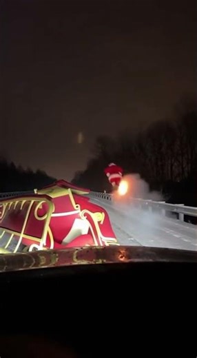 Santa Claus just crash-landed on my car... 💀 #shorts