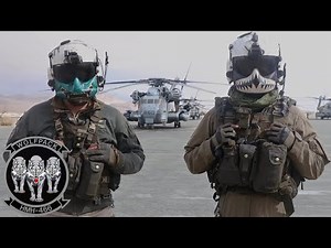 Wolfpack. US Marines and powerful CH-53E heavy helicopters during combat exercises.