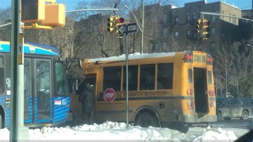 School bus and MTA bus collide in Norwood