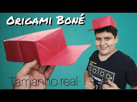 Como fazer um Boné de Papel com a aba maior!! ( Origami ) designer: Felipe M Barbosa