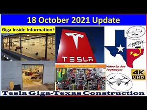 Tesla Gigafactory Texas 18 October 2021 Cyber Truck & Model Y Factory Construction Update (08:15AM)