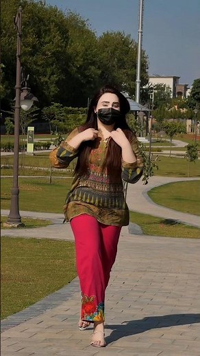 She Stepped Out Like THIS 😍🔥 | red Outfit Walk | Slow Motion Aesthetic #trending #outfit #outfitin