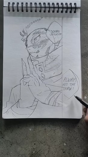 How to draw Yuji domain expansion #shorts #art