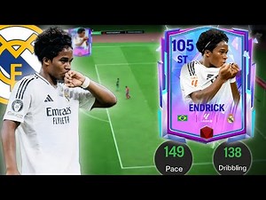 IS REALLY ENDRICK GOOD AT ST?| 105 RATED ENDRICK PODRIGE CARD GAMEPLAY REVIEW| FC MOBILE