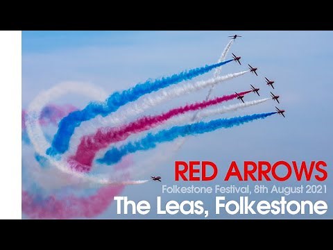 RAF Red Arrows Display, Air Show Highlights - The Leas Folkestone Festival UK, 8th August 2021