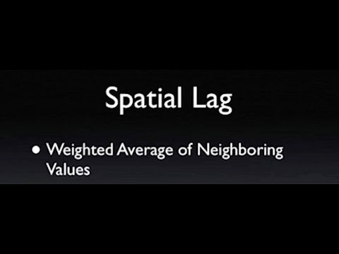 Specifying Spatial Dependence 1: The Spatial Lag