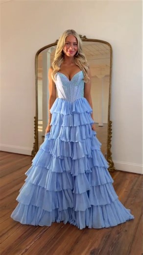 the perfect 🥀 our Cinderella-Inspired Ruffle Gown 💙 #fashion #model #beauty #style #outfit #shorts