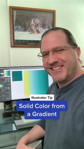Getting a solid color from a gradient in adobe illustrator is very simple. Normally you would use the eyedropper tool, but when you click on a gradient while a shape is selected, you are going to transfer the style of the gradient. To extract a singular solid color, with your eyedropper tool selected, press and hold shift on your keyboard, then click anywhere on the existing gradient to extract a solid color. This adobe illustrator tip comes in very handy when trying to build out your brand iden
