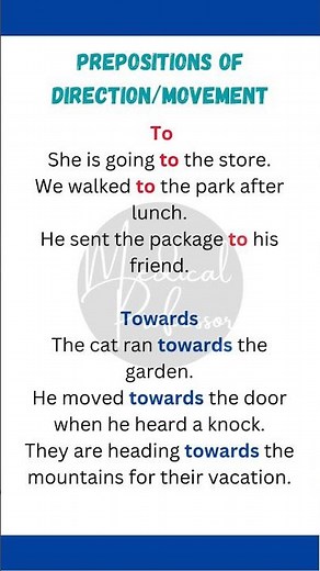 "Master Prepositions of Direction: 'To' vs. 'Towards' Explained with Examples"