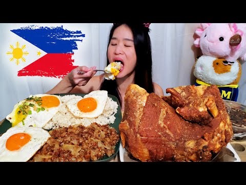 The MOST Satisfying Crispy Pata Mukbang ASMR | Pulutan Platter | Sisig | Filipino Food Eating Show