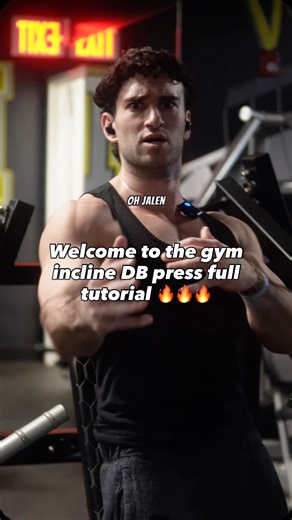 Jaden Levin on Instagram: "Time to lock in the form for incline DB press. Form instruction for Jalen 🤝 (Save for later) and share with a gym bro - Follow for more - DM me “ELITE” to apply for 1-1 coaching"