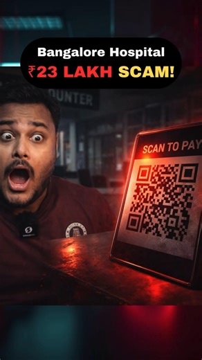 Bangalore Hospital QR Scam Exposed! ₹23 Lakh Fraud Using Fake QR Code #cyberawareness #shorts