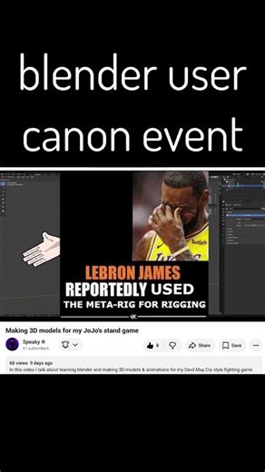 Is this a blender canon event? #blender #gamedev #memes