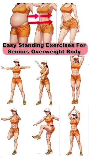 6 Easy Standing Exercises for Seniors & Overweight Beginners | No Equipment Needed ✨