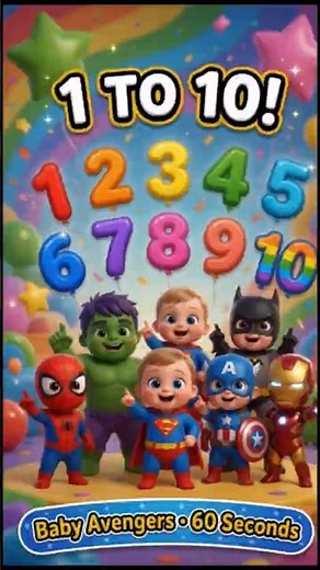Baby Avengers Teach Counting 1 to 10 | Educational Video for Toddlers