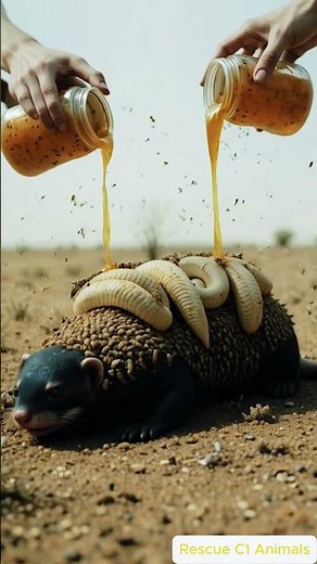 Ferret Covered in Snakes and Wasps — Shocking Rescue Unfolds in Intense Wildlife Mission #animal