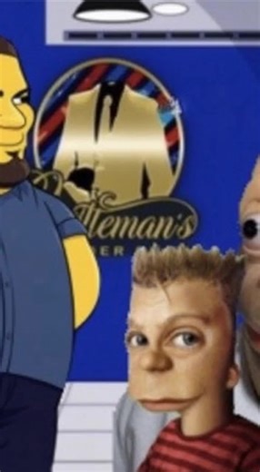 Homer takes Bart into a barber shop #fyp #simpsons #homero #potatostudio