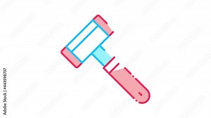 Shaving Razor Icon Animation. color Shaving Razor animated icon on white background