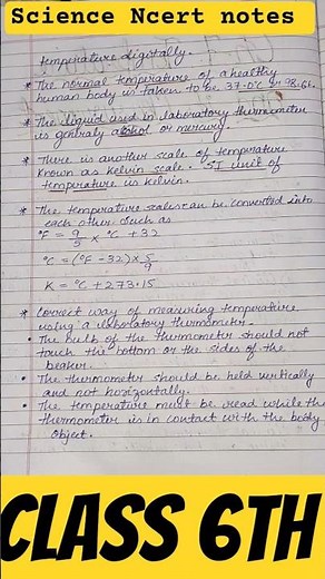 class 6 Science Full Chapter Notes