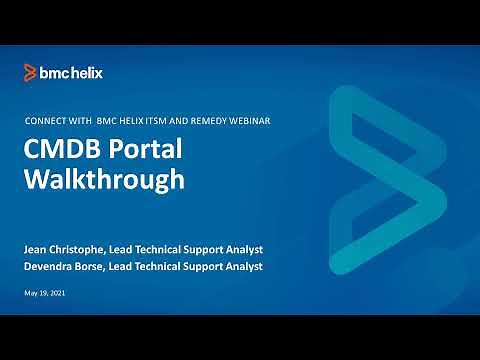BMC CMDB: Webinar - Portal Walk Through