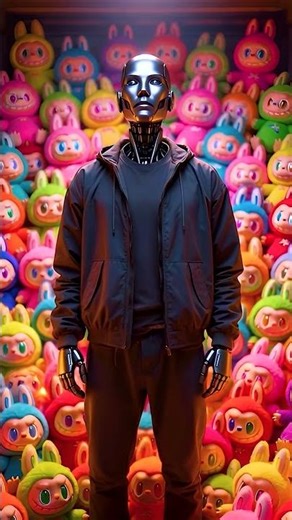 Robot Finds a Lost Container Full of Labubu Toys… Unbelievable!