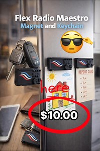 🎯 Flex Radio Maestro Keychain & Magnet Perfect for your keys, fridge, shack, or anywhere you want a little ham-radio pride on display. Got an idea? If there’s a product you love and you want it turned into a keychain or magnet, let us know. If it’s something others would want too, we may be able to design it, print it, and sell it. 🛒 You can grab this one now in the HamRadio 24-7 Shop ➡️ Link to buy is in the comments #HamRadio247 #3DPrinting #FlexRadio #RemoteHamRadio #HamRadioLife #HamShack 