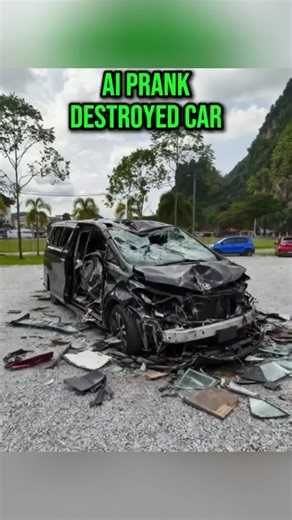 Tutorial de filtro de IA para crear bromita de choque de coche falso y efecto IA del instante antes del desastre. Hice una bromita de choque de coche falso, aquí el tutorial para crear el efecto IA de