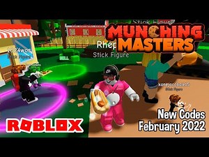 Roblox Munching Masters New Codes February 2022
