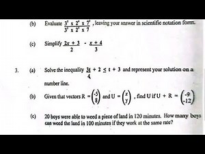 BECE 2026 Mathematics Mock Questions 2 & 1