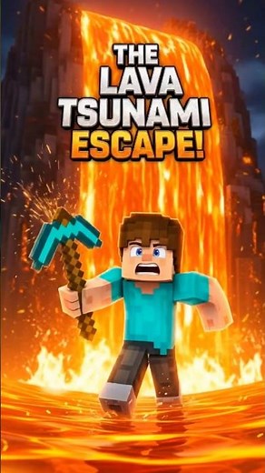 “THE LAVA TSUNAMI ESCAPE! – Ultra 4K Minecraft Cinematic Short”#dreamscreenai #minecraftshorts#viral