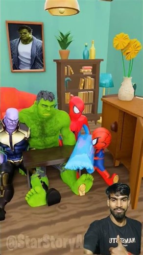Spiderman , Hulk , Thanos Sleeping 😂 #shorts #funny #trendingshorts #spiderman #gta