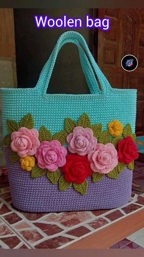 #woolen bag/ Crochet new woolen hand bags design/crochet handbag patterns/crochet bags tutorials 👜