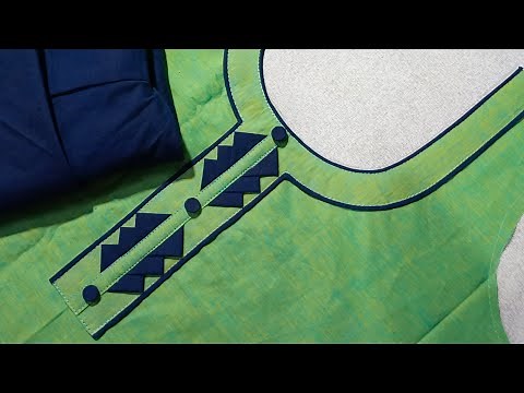 Simple and Easy Chudithar neck design cutting and stitching||kurti neck design