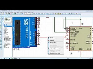 Visuino + Proteus + Stepper motor driver Pulse directional control