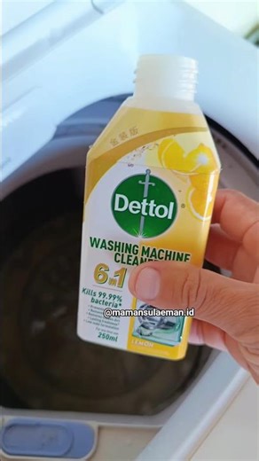 Udah Gak Bau Apek lagi Mesin cuci Bersih Wangi lemon Dettol Washing Machine Cleaner