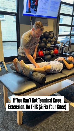 Luka Hocevar on Instagram: "If You Can’t Get Terminal Knee Extension, Do THIS (& Fix Your Knee) During @drjustinfarnsworth @programmingaroundpain seminar we dove into assessing, reusing, strengthening the knee to get it out of pain and to peak performance. One of the predictors of future knee issues is not having terminal knee extension, which usually happens after injuries and/or surgery. Many people don’t fix this and continue to have issues and knee pain. It’s critical that you get full knee