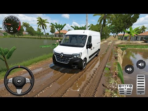 Renault Master Mod Bussid | Village Road Muddy Off-Road Driving Gameplay 😱 | Bus Simulator Indonesia